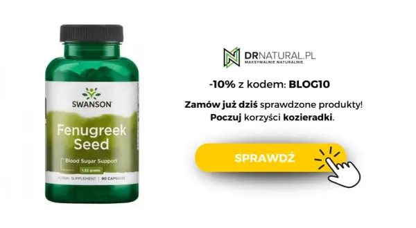 Butelka Swanson Fenugreek Seed. Zniżka na kozieradkę, sprawdź korzyści i potencjalne skutki uboczne.
